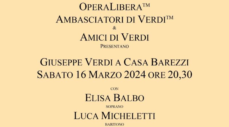 Ambasciatori di Verdi - Giuseppe Verdi a Casa Barezzi
