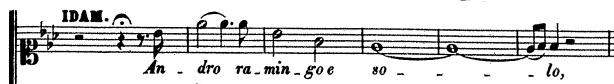 Quartetto n.21, bb. 8-13.
